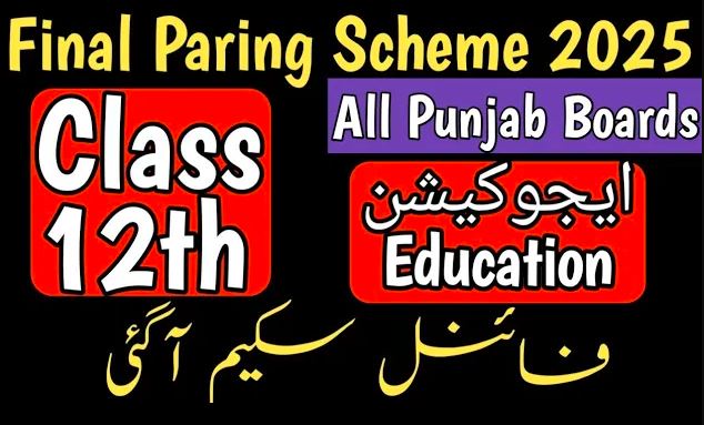 12th class Education Paper scheme 2025