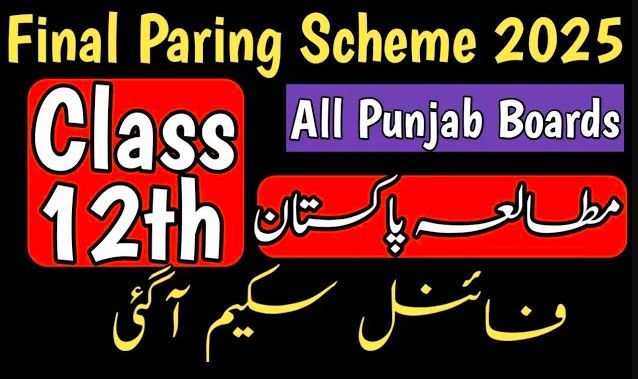 12th class Pak Study Paper scheme 2025