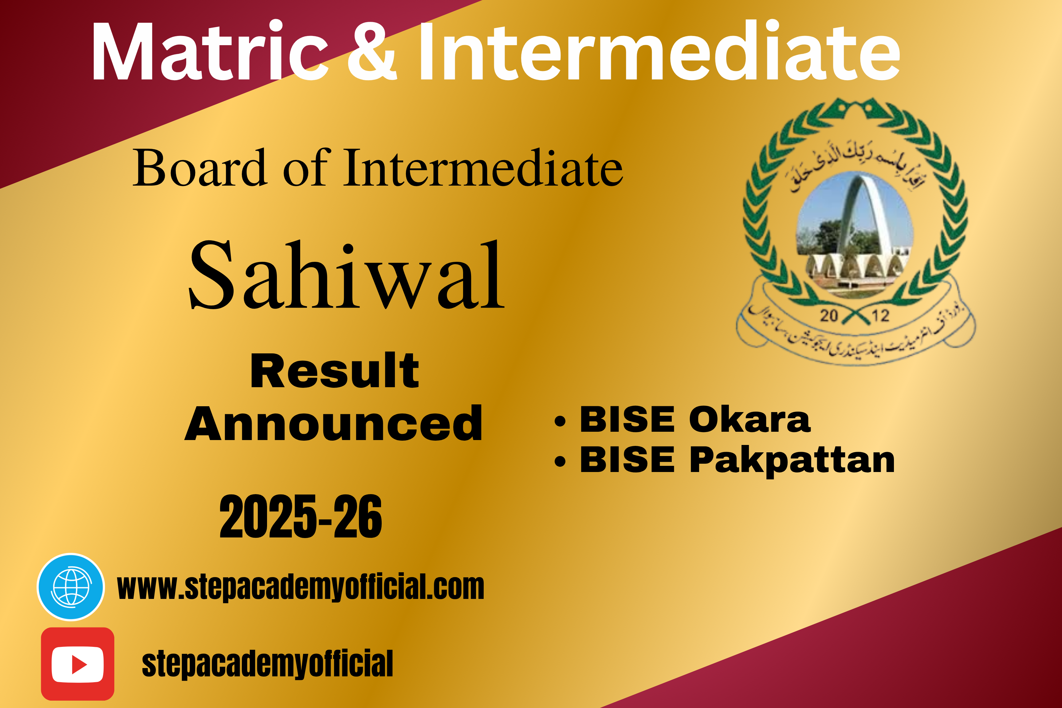 BISE Bahawalpur Result 2025 for 9th, 10th, 11th, 12th Class – Check Online