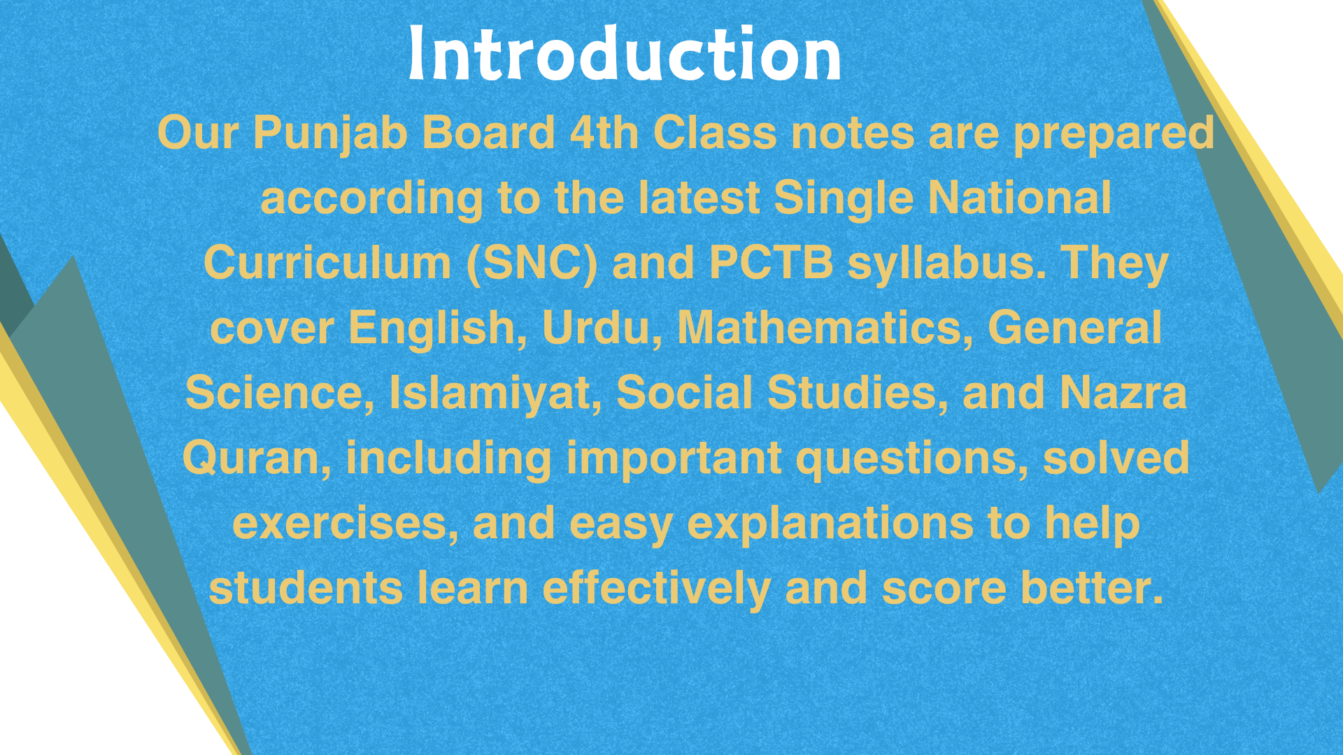 Class 4 Notes
