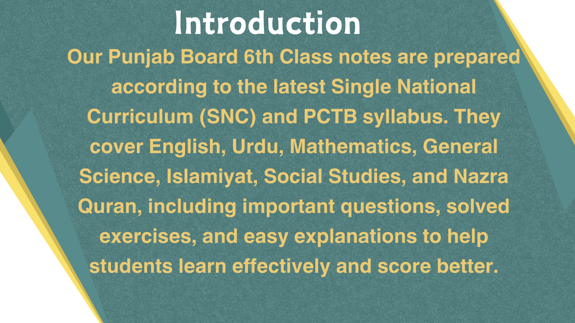 Class 6th notes