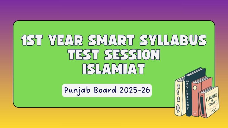 1st Year Islamiat Smart Syllabus Test